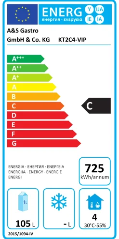Kühltisch KT-VIP mit 4 Schubladen, 1.360x700x860 mm