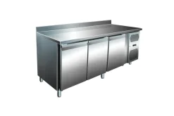 Kühltisch KT-VIP mit 3 Türen und Aufkantung, 1.795x700x960mm