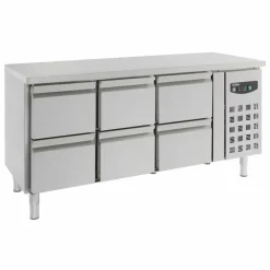 Kühltisch mit 6 Schubladen 417 L, 1795x700x850mm