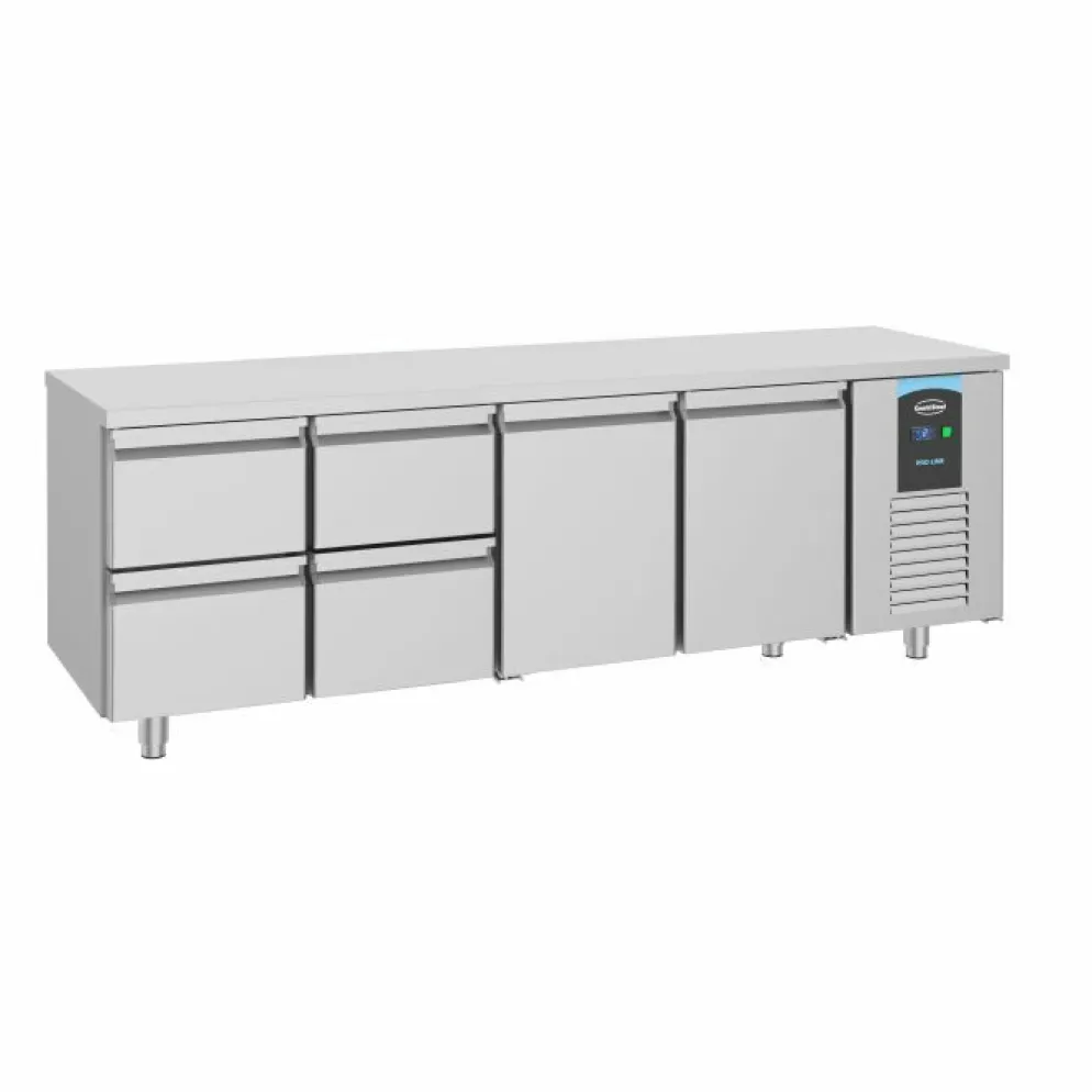Kühltisch mit 2 Türen 4 Schubladen, 2330x700x850mm