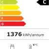 Kühlvitrine 100L, Tischgerät, gebogenes Glas, LED-Beleuchtung