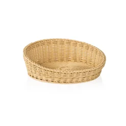Korb WEAVER PRO Systemkörbe, 37 x 31 x 12 cm, oval, hellbeige, Polypropylen