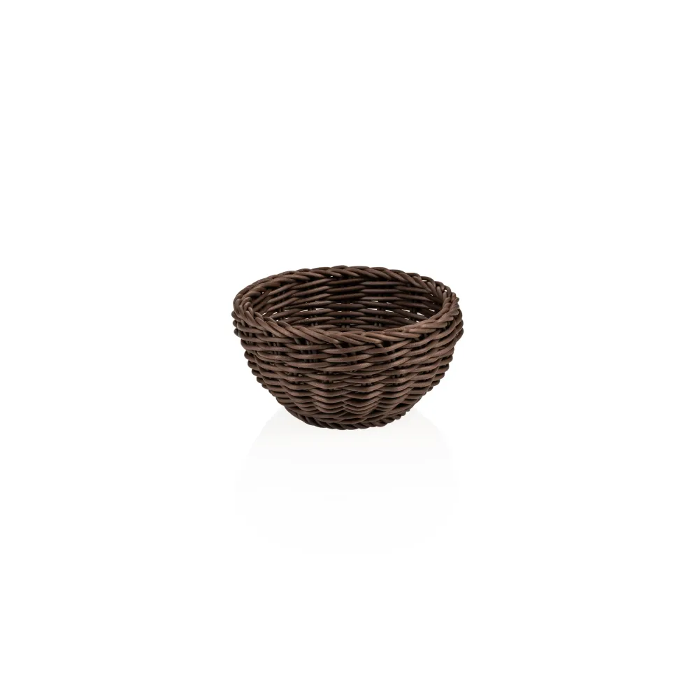 Korb WEAVER PRO Tischkörbe, Ø 16 cm, Höhe 8 cm, braun, Polypropylen