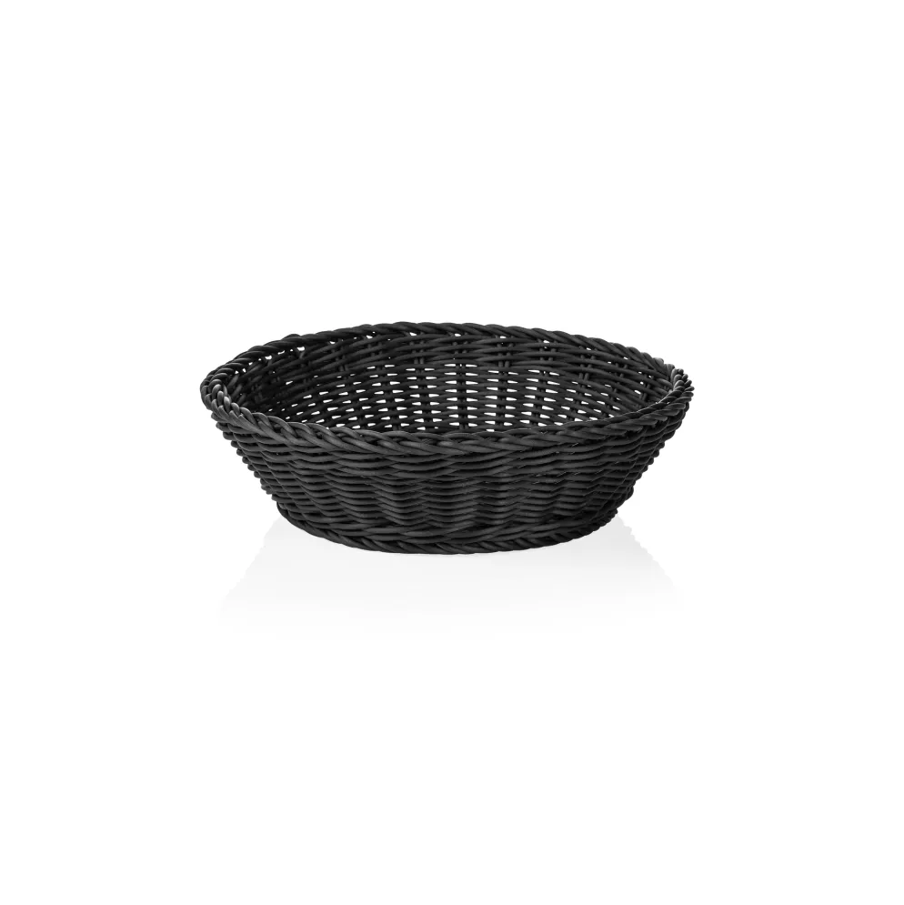 Korb WEAVER PRO Tischkörbe, Ø 29 cm, Höhe 7 cm, schwarz, Polypropylen