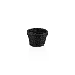Korb WEAVER PRO Tischkörbe, Ø 13 cm, Höhe 10 cm, oval, schwarz, Polypropylen