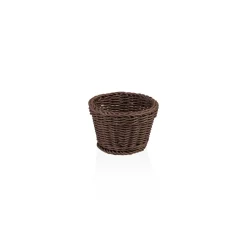 Korb WEAVER PRO Tischkörbe, Ø 13 cm, Höhe 10 cm, oval, braun, Polypropylen