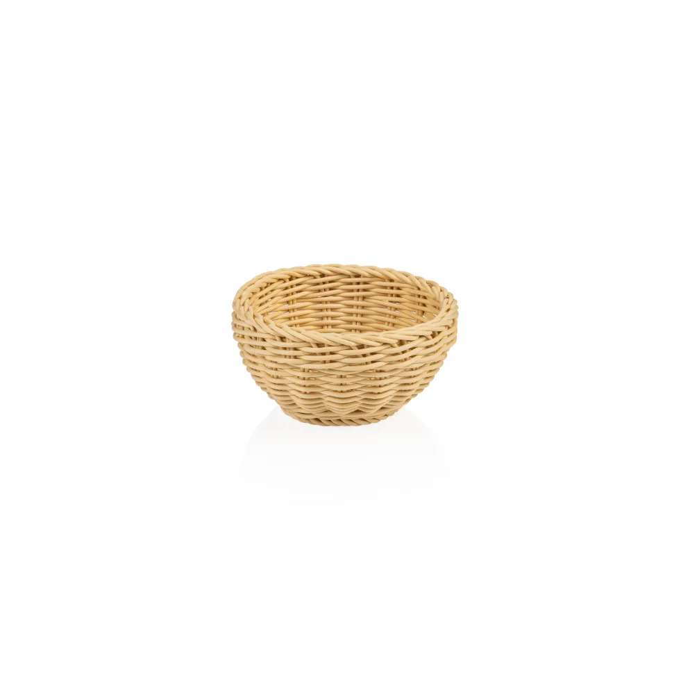 Korb WEAVER PRO Tischkörbe, Ø 16 cm, Höhe 8 cm, hellbeige, Polypropylen