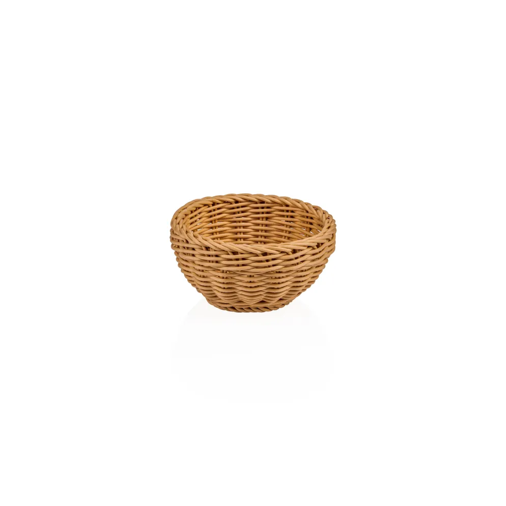 Korb WEAVER PRO Tischkörbe, Ø 16 cm, Höhe 8 cm, beige, Polypropylen