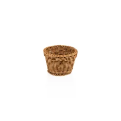 Korb WEAVER PRO Tischkörbe, Ø 13 cm, Höhe 10 cm, oval, beige, Polypropylen
