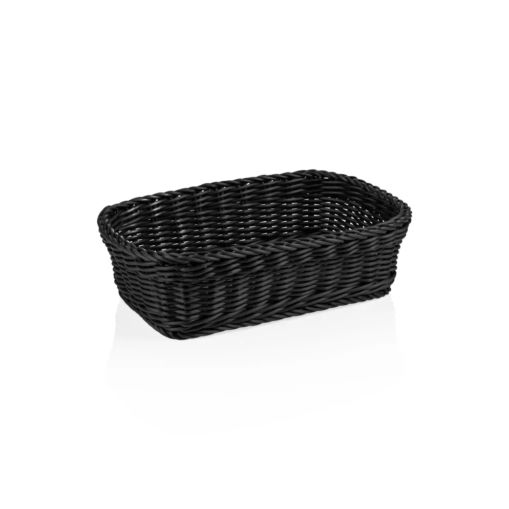 Korb WEAVER PRO Tischkörbe, 31 x 21 x 9 cm, schwarz, Polypropylen