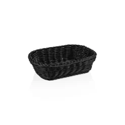 Korb WEAVER PRO Tischkörbe, 26,5 x 19 x 7 cm, schwarz, Polypropylen