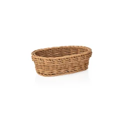 Korb WEAVER PRO Tischkörbe, 19 x 12 x 6 cm, oval, beige, Polypropylen