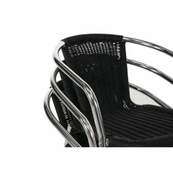 KRISTA Bistrostuhl Geflecht, Rattan schwarz stapelbar