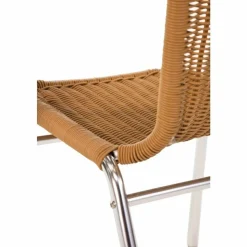 KRISTA Bistrostuhl Geflecht Rattan mit Alu-Gestell stapelbar