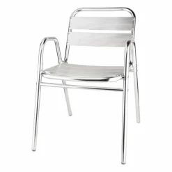 KRISTA Bistrostuhl Gestell und Sitzfläche Aluminium, stapelbar