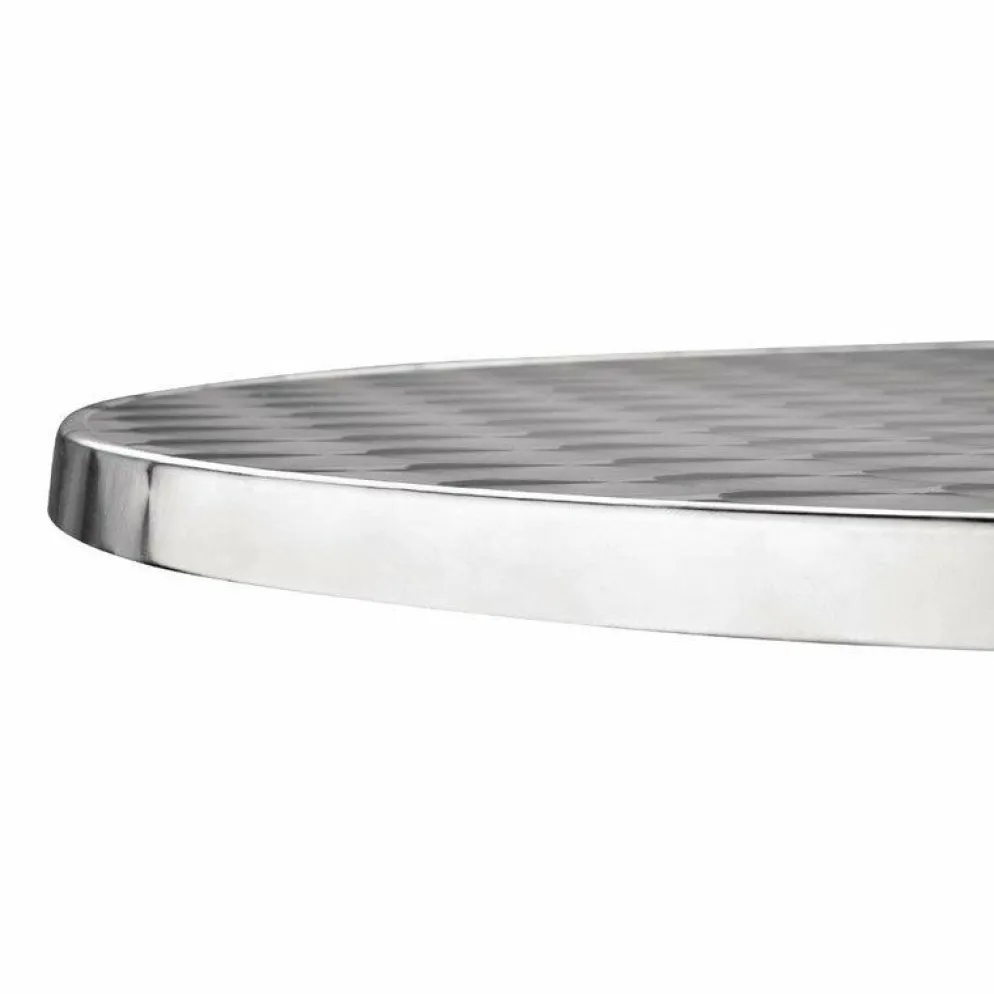 KRISTA Bistrotisch klappbar, Edelstahl Tischplatte rund 60 cm