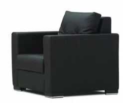 KRISTAL Lounge Sofa 1 Sitzer Schwarz