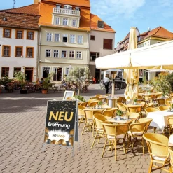 Kundenstopper GNE200 für Neu-Eröffnungen mit Plakat & Logo