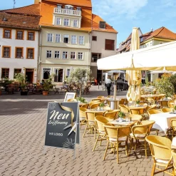 Kundenstopper GNE150 für Neu-Eröffnungen mit Plakat & Logo