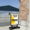 Kundenstopper SNE570 für Ölwechsel mit A1-Plakat & Logo