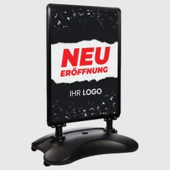 Kundenstopper SNE100 für Neu-Eröffnungen mit A1-Plakat & Logo