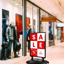 Kundenstopper SNE520 „SALE“ mit A1-Plakat & Logo