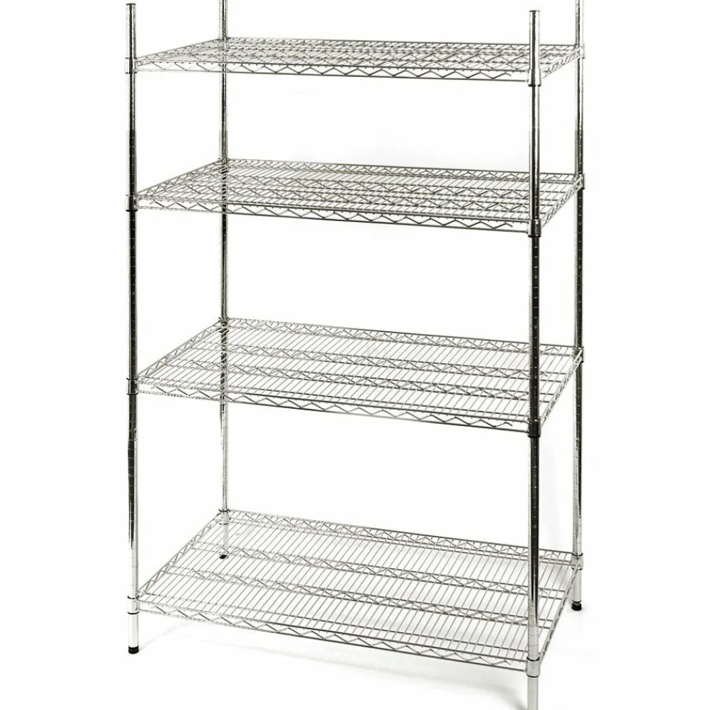 Lagerregal aus Chromstahl 910x455x1800 mm