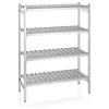 Lagerregal System, Klick-System, 126,5 x 54 x 170 cm, Aluminium/Polyethylen