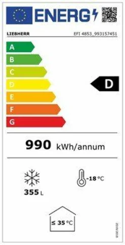 Liebherr Gewerbe Gefriertruhe Tiefkühltruhe EFI 4853 mit Glasschiebedeckel