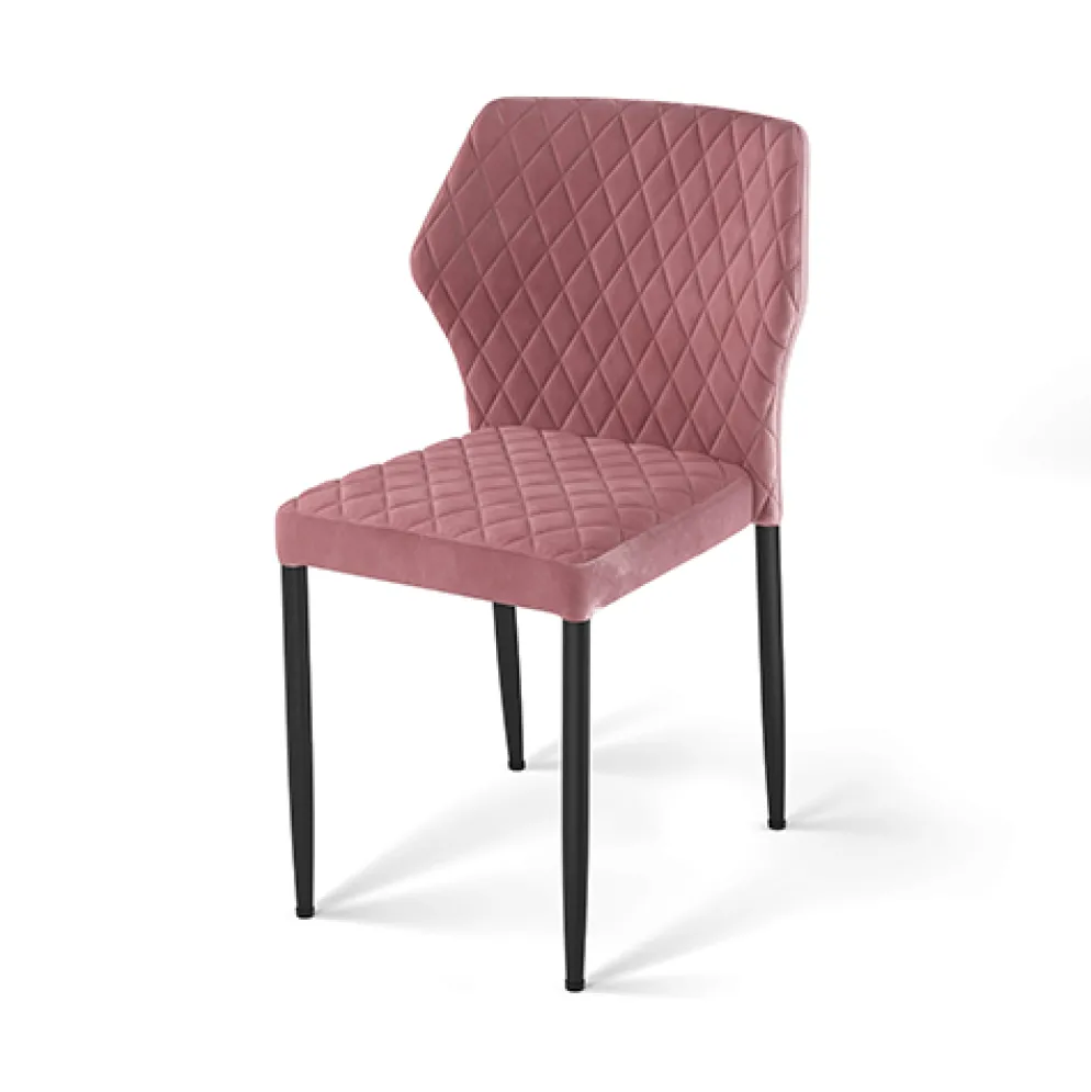 Louis Stapelstuhl Rosa, gepolstert, feuerhemmend, 49x57,5x81,5cm