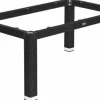 Lounge Tischgestell LINA für 120x80 cm Platten, Seagrass-Optik in schwarz