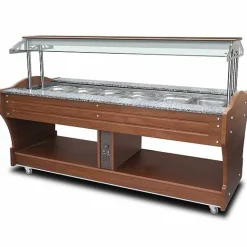 MASTRO Bainmarie-Buffet, Inselmodell, 6x GN 1/1, Breite 2200mm
