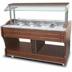 MASTRO Bainmarie-Buffet, Inselmodell, 4x GN 1/1, Breite 1550mm
