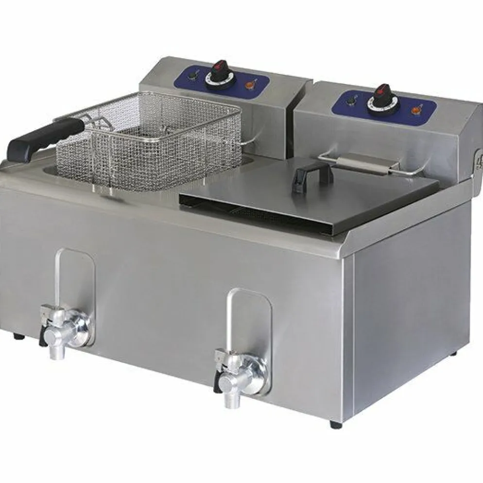 MASTRO Fritteuse 2x 3kW, 8+8 Liter, 230 V