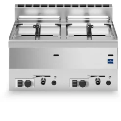 MASTRO Gas-Fritteuse, 2x 8 Liter 13,6 kW, 600x600x300mm