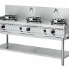 MASTRO Gas-Wokkochfeld 3 Brenner, Wasserhähne, Breite 200cm,3x 13kW