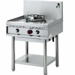 MASTRO Gas-Wokkochfeld 1 Brenner, Wasserhähne, Breite 70cm, 13kW