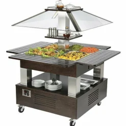MASTRO kaltes Buffet, 4x GN 1/1, feste Haube, 1445x1445x1540mm