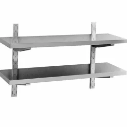 MASTRO Wandregal mit zwei Borden je 1800x400 mit Konsolen und Stützträgern