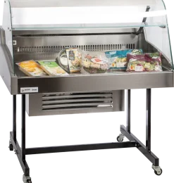 Mehrzweckvitrine Delicious 1000 C mit gebogenem Glasaufbau