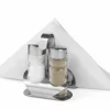 Menage Set 3-teilig Deluxe Salz, Pfeffer, Serviettenhalter