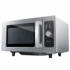 Mikrowelle manuell Edelstahl 900 Watt, 25 Liter, ohne Drehteller