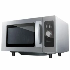 Mikrowelle manuell Edelstahl 900 Watt, 25 Liter, ohne Drehteller