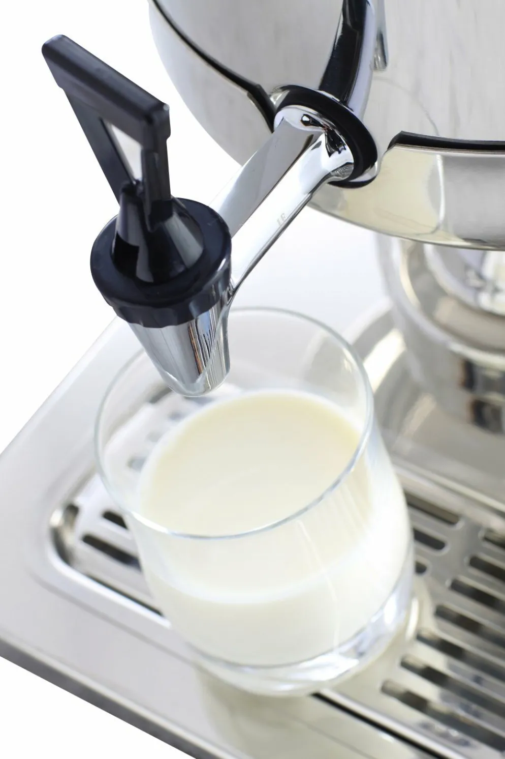 Milchspender mit Eiszylinder 10,5 l Edelstahl