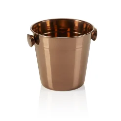 Mini Eiseimer, Ø 11 cm, Höhe 11 cm, 0,50 Liter, PVD bronze, Chromnickelstahl
