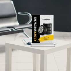 Mini-Roll-Up Tischaufsteller SNE545 für Räderwechsel mit Logo