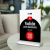 Mini-Roll-Up Tischaufsteller für Youtube YOU80 mit QR-Code+Logo