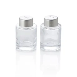 Mini Salz-/Pfefferstreuer Set, Ø 4 cm, Höhe 6 cm, Chromnickelstahl 18/8, Glas