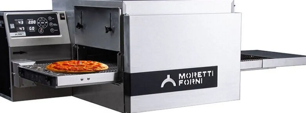 MORETTI Gas Durchlauf-Pizzaofen T64G, 406mm Bandbreite
