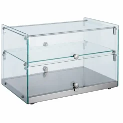 Neutrale Glas-Tischvitrine Display 50 L, 554x361x370mm